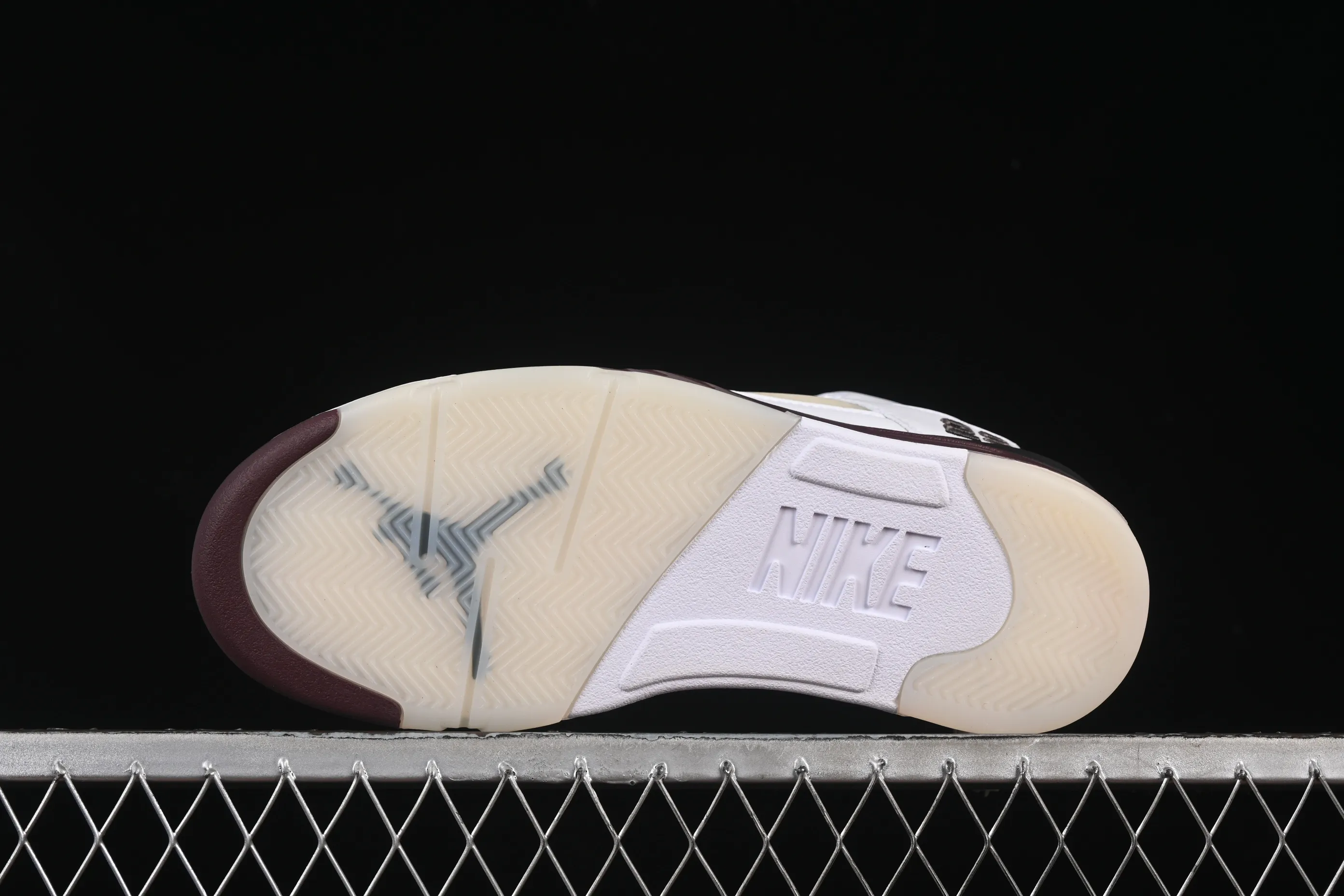 All categories Air Jordan Jordan series basketball shoes Air Jordan 5 L version A Ma Maniere x Air Jordan 5 Retro "Violet Ore" AJ5 Joe 5 white wine red first layer basketball shoes IB1528-100